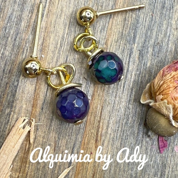 Alquimia Purple Earrings tourmaline - Picture 1 of 1